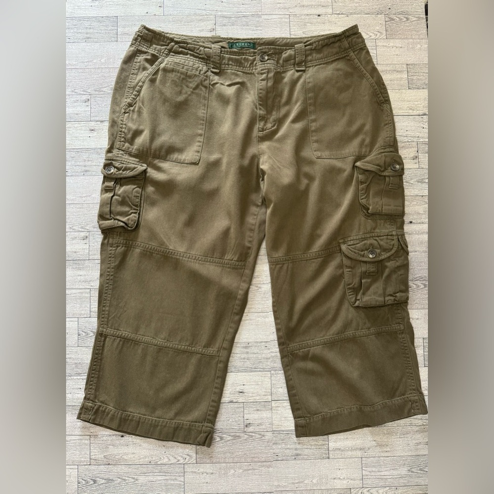 Lauren Ralph Lauren Olive Green Cargo Capris